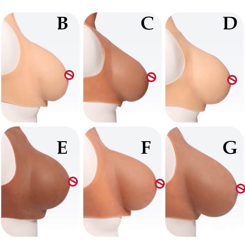 Artificial Soft Silicone Female Nipple Costume B/C/D/E Cup boobs form Sissy Shemale Silicone Fake Breasts for Crossdresser