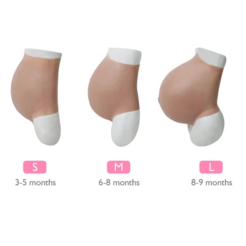 Artificial Silicone Fake Pregnant Belly Soft False Realistic Big Pregnancy Belly Mold For Crossdresser Man to Woman Cosplay