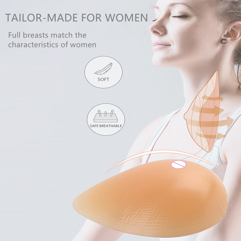 Drop shaped silicone implant False breast breast implant silicone invisible bra Silicone Breast Form Supports Artificial Chest