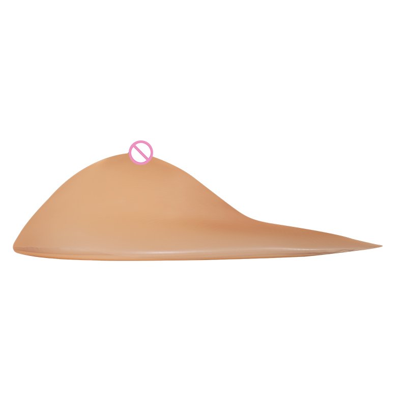 new design women light weight breathable spiral shape silicone false breast form for mastectomy