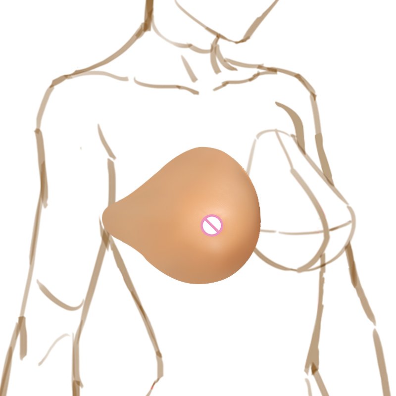 new design women light weight breathable spiral shape silicone false breast form for mastectomy
