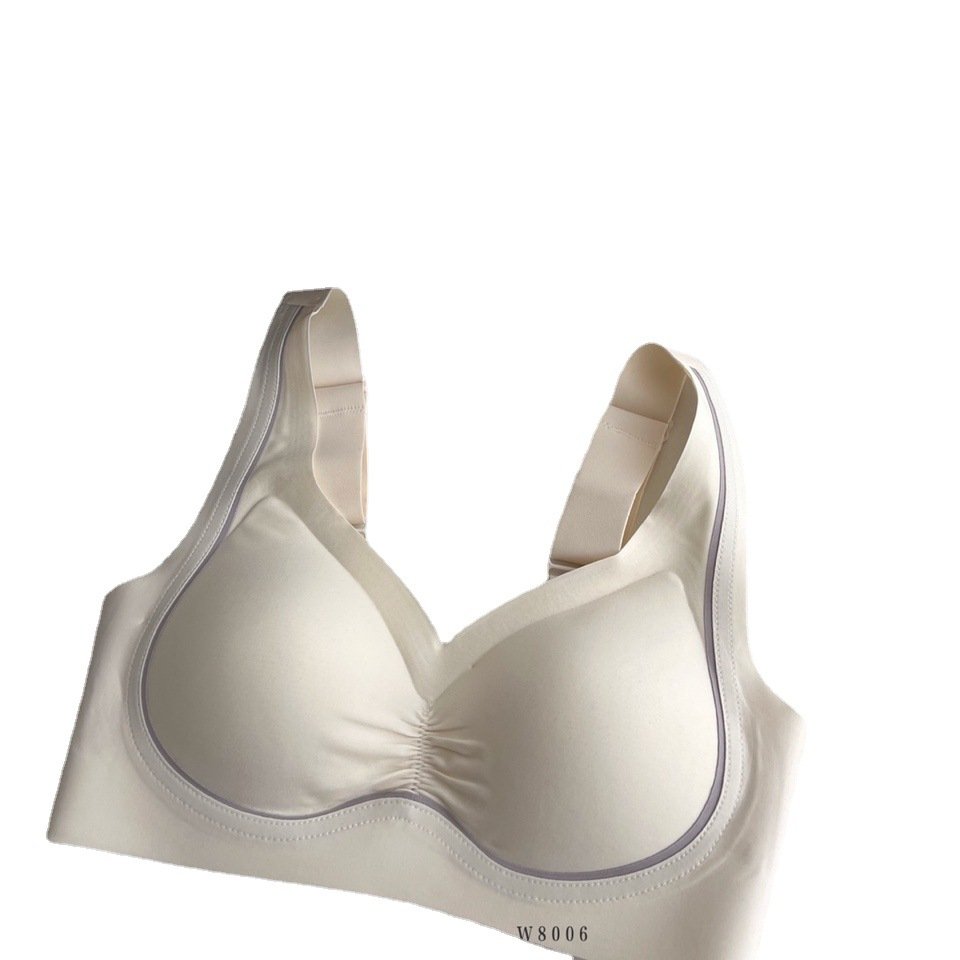 New Summer Push-up Breast Vest Type Seamless Women's Latex Sports Sleep Bra