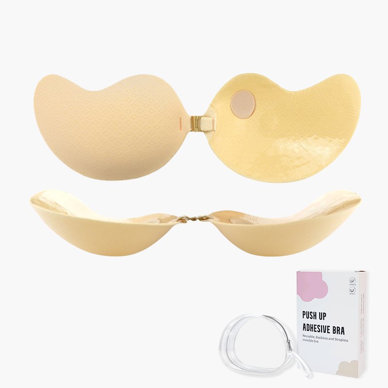 INVISFEEL Lightweight Nude Reusable Silicone Breast Pads Invisible Nipple Stickers Push-Up Nipple Covers