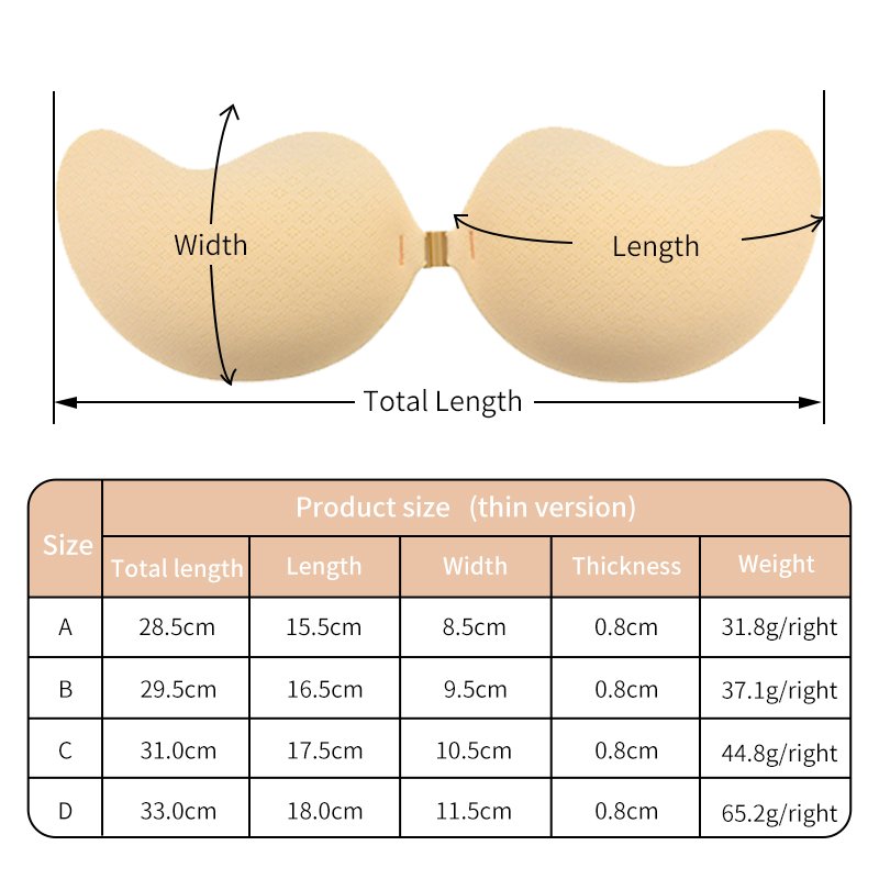 INVISFEEL Lightweight Nude Reusable Silicone Breast Pads Invisible Nipple Stickers Push-Up Nipple Covers