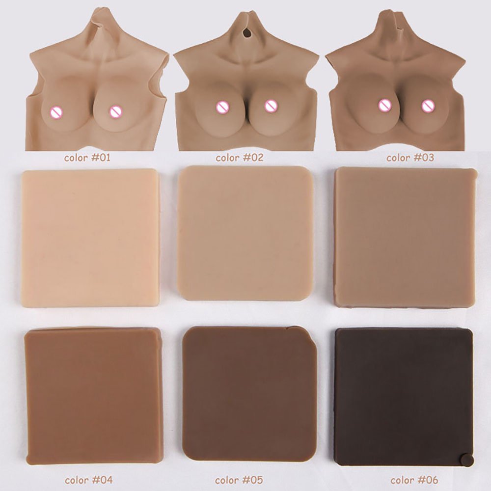 URCHOICE Crossdresser transgender CD TD silicone false breast form prosthesis silk cotton fake sponge breast cup A B C D E G