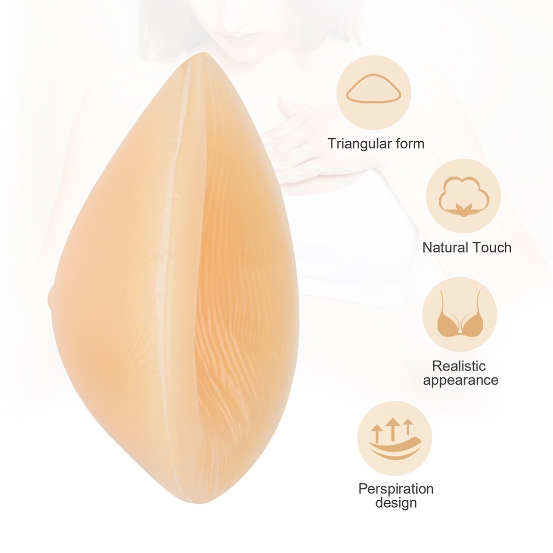 ONEFENG Hot Selling Silicone Breast Mastectomy Prosthesis Boobs Forms 200g Small Bust Women Favorite