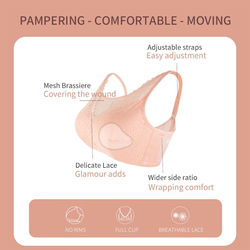 Seamless Post-Surgery Bra Mastectomy Bra Bralette Daily Bra for Breast Prosthesis Breast Forms Artificial False Boobs