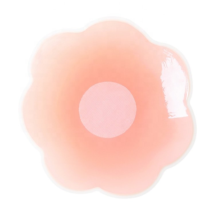 Silicone Nipple Covers, Women's Reusable Adhesive Invisible Pasties Nippleless Covers Round and flower shape