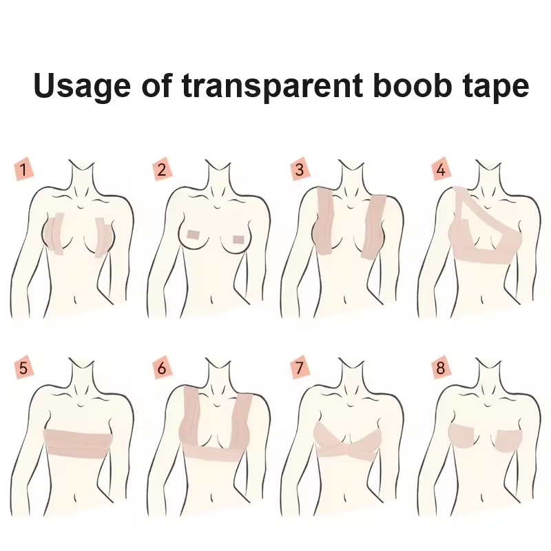 Transparent PTU Invisible Lift Strap boob tape breast tape with nipple cover traceless anti-expansion/bra cup