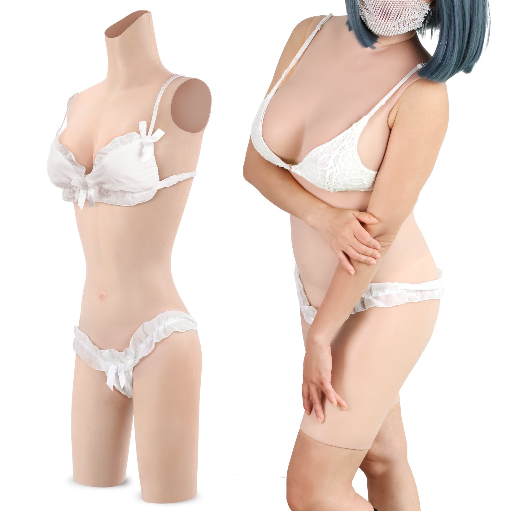 Source Factory New Memory silicone material body with c cup breast forms silicone bodysuit for transgender
