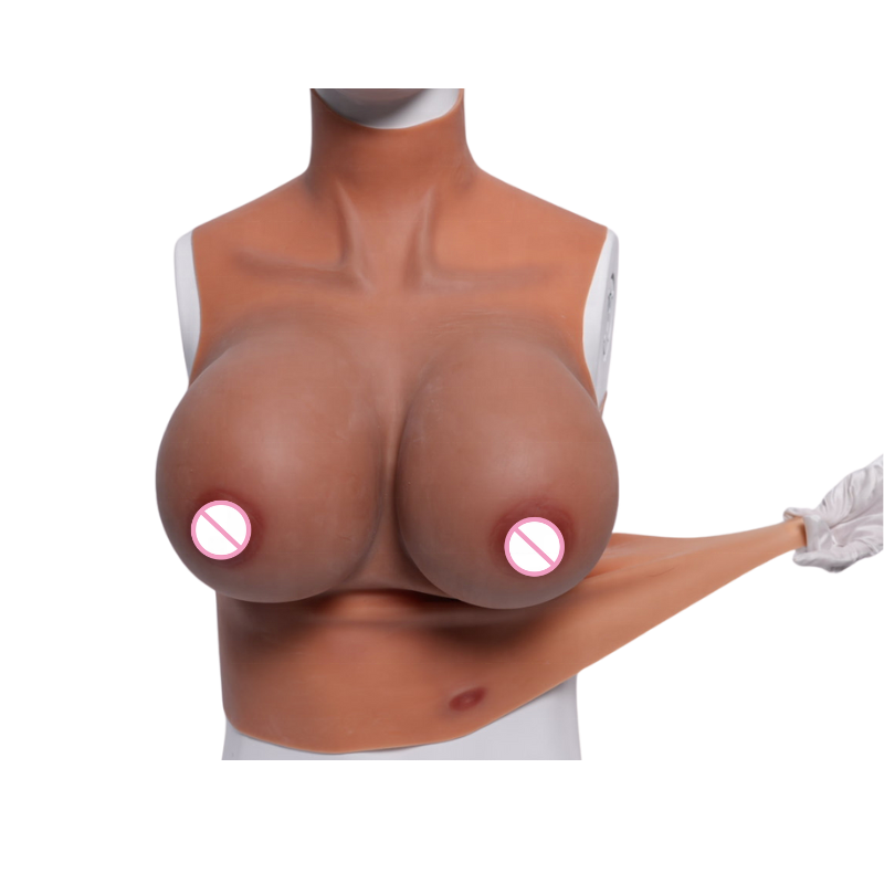 Huge silicone breast cross dresser silicone breast forms k cup bra breast chest for men to women cotton filler