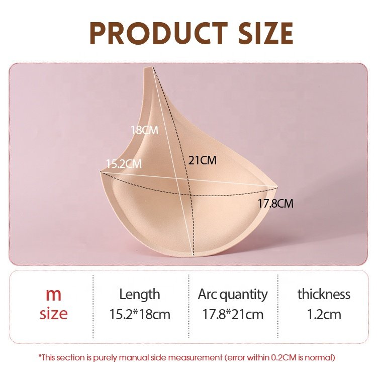 JINHONG JHL653 Soft Sponge Bra Pads Padding Push Up Thick Bra Insert Removable Bra Cup Foam Breast Enhancer