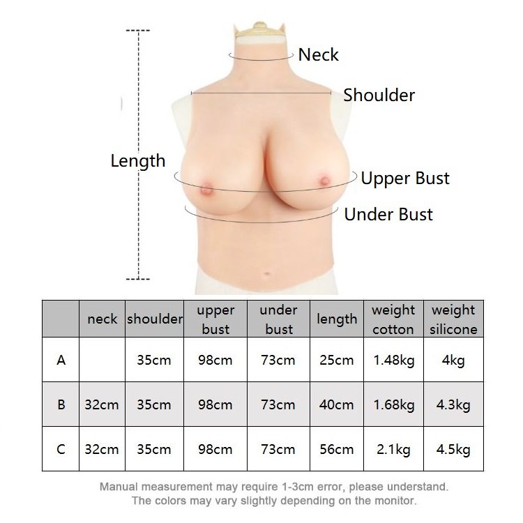 Silicone Breast Forms G Cup Cotton Filled Breastplate Realistic Huge Boobs for Shemale Crossdresser Drag Queen Trangender