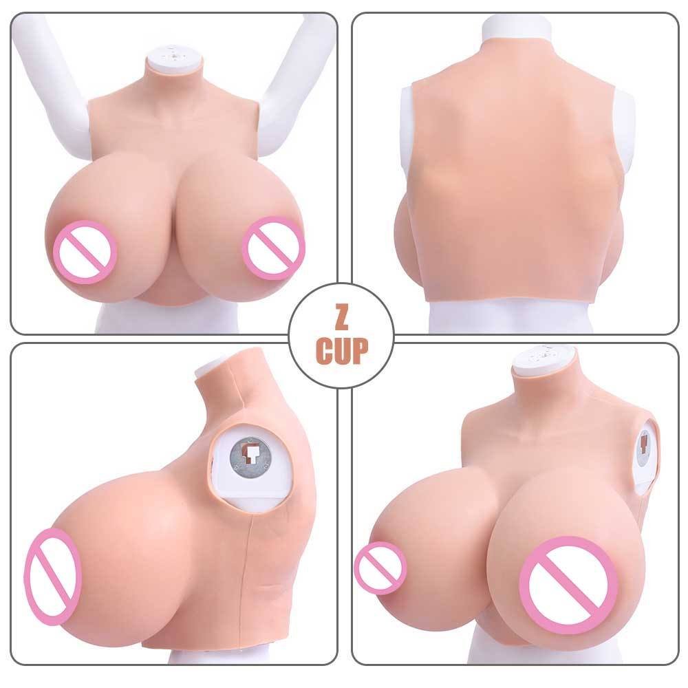 DIY S/Z/ZZ/ZZZ Cup Inflatable Silicone Filling Breast Forms False Artificial Boobs for Cosplayer Crossdresser LGBTQ Transgender
