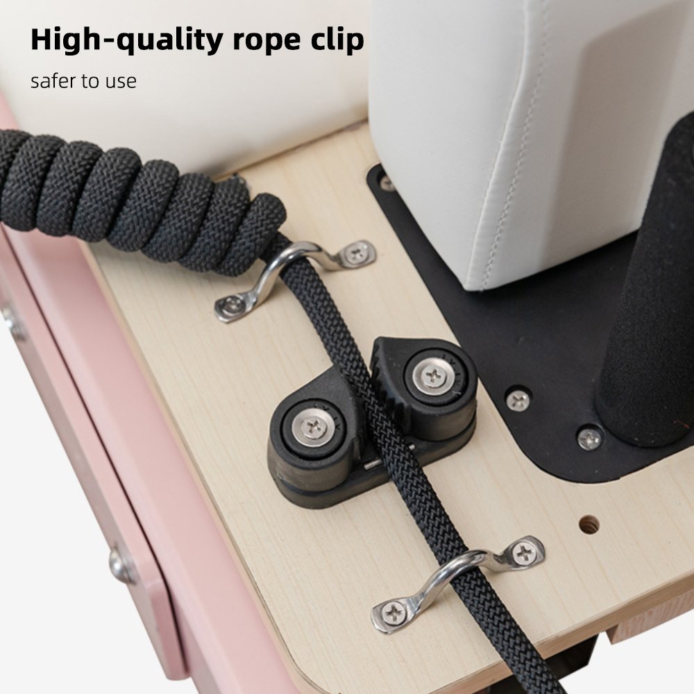 GRASSFIT High Quality Folding Aluminum Pilates Reformer Portable Bodybuilding Fitness Machine-for Home Training Core Bed Workout