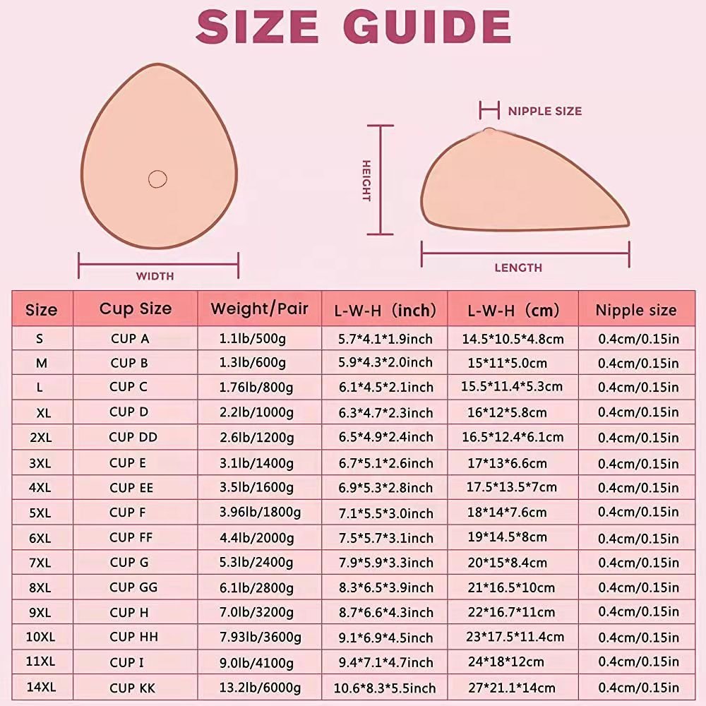Teardrop Silicone Breast Forms Mastectomy Women Bra Enhancer Inserts Concave Bra Pads
