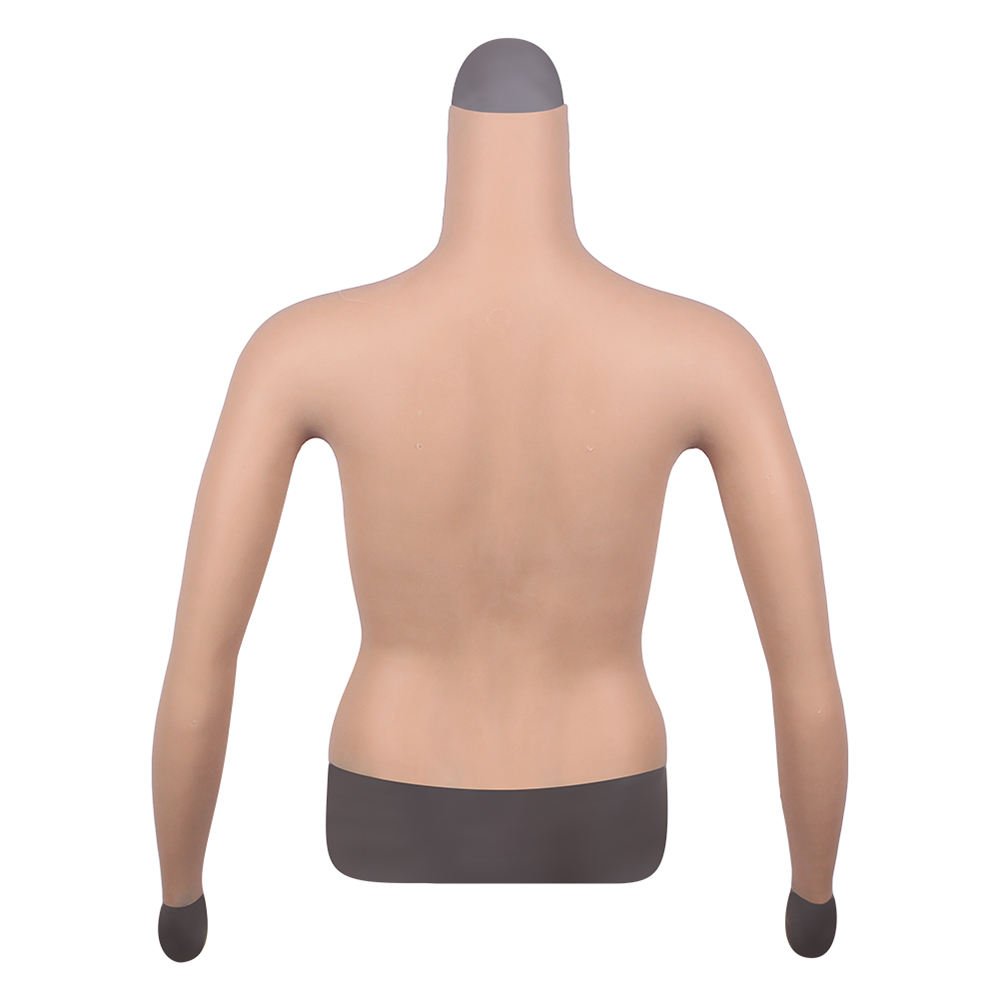 D Cup Lifelike Silicone Breast Forms with Arms Huge Half Body False Plump Boobs for Transgender Male to Female Halloween Party