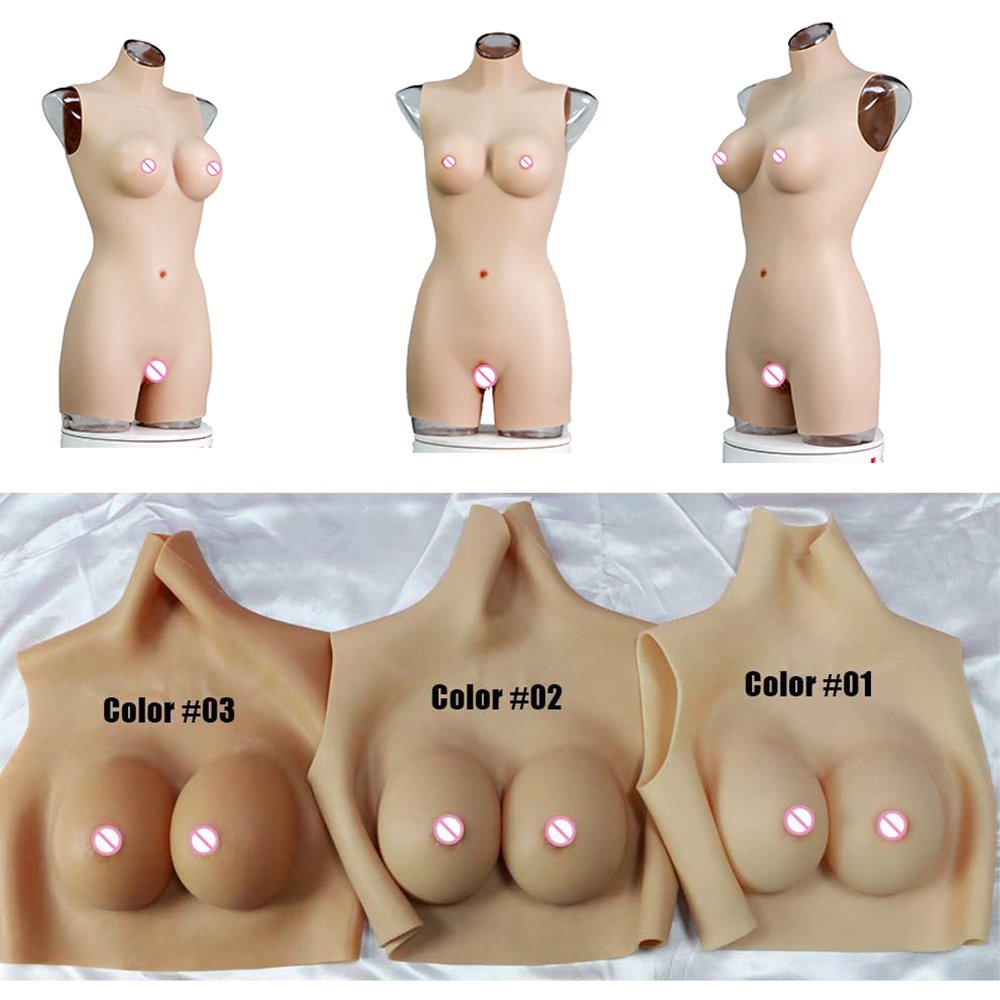 Crossdressing Silicone Fake Vagina Body Suit Boobs Breast Forms Bodysuit Male-Female For Shemale Drag Queen Party Ladyboy
