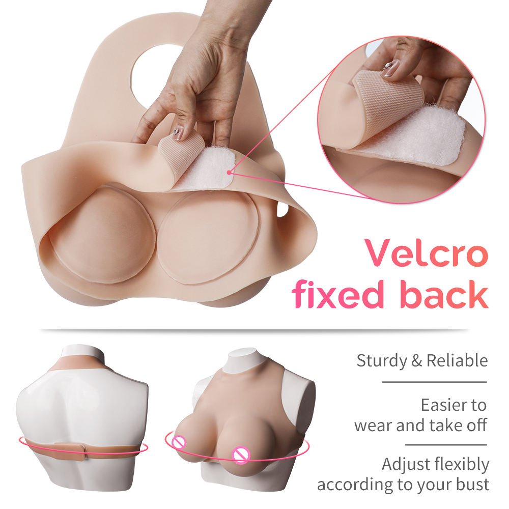 URCHOICE Artificial Silicone Breast Big Boobs Tape With 2.0 cm Buttocks Briefs For Crossdresser Transgender African Women