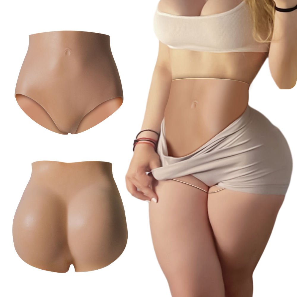 URCHOICE Artificial Silicone Breast Big Boobs Tape With 2.0 cm Buttocks Briefs For Crossdresser Transgender African Women