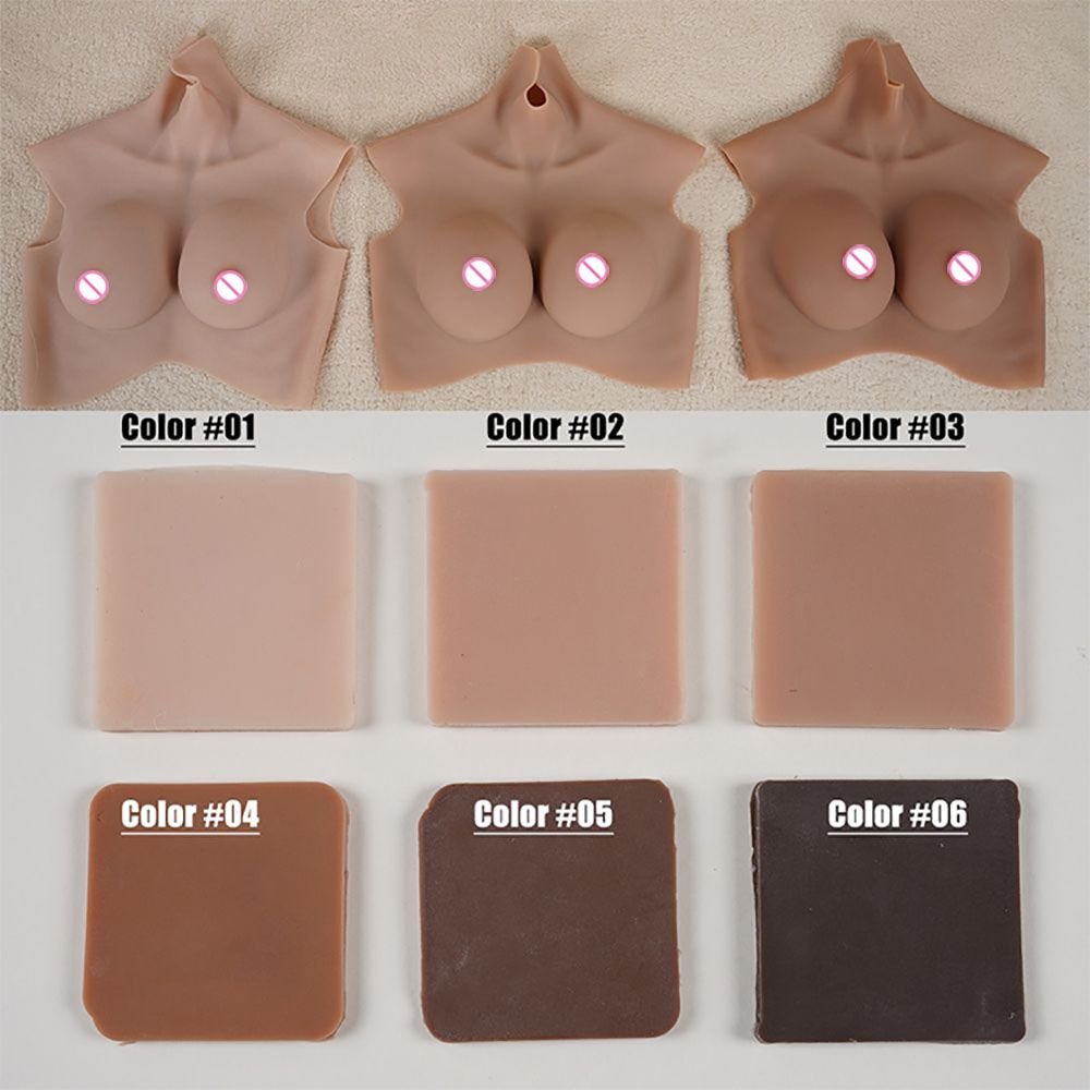 URCHOICE Silicone Half Body Breast Plate Transgender Fake Boobs Shemale False Bosom Chest Sissy Man Huge E Cup Tits Silicon