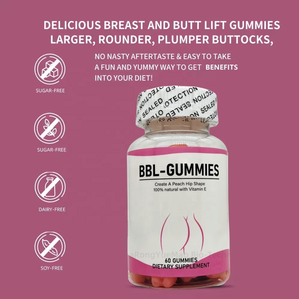 High-Quality OEM Private Label BBL Butt And Hip Enhancement Gummies For Women Designed To Lift Shape And Enlarge