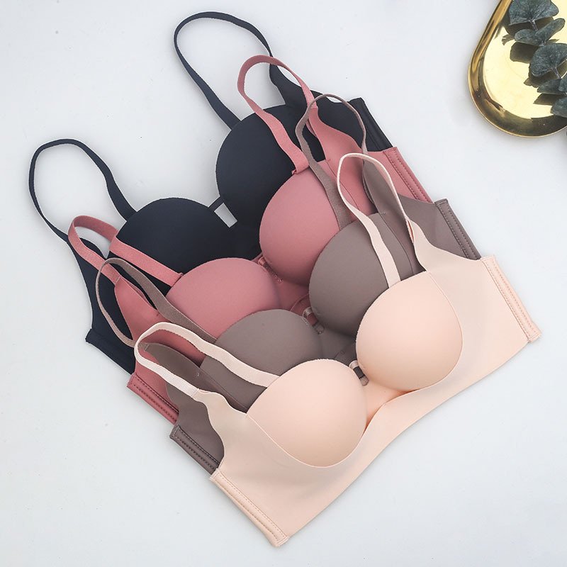 Factory Wholesale Wireless Seamless Bra Girls Smooth Stretchy Supportive Quick Dry Push Up Bra For Women