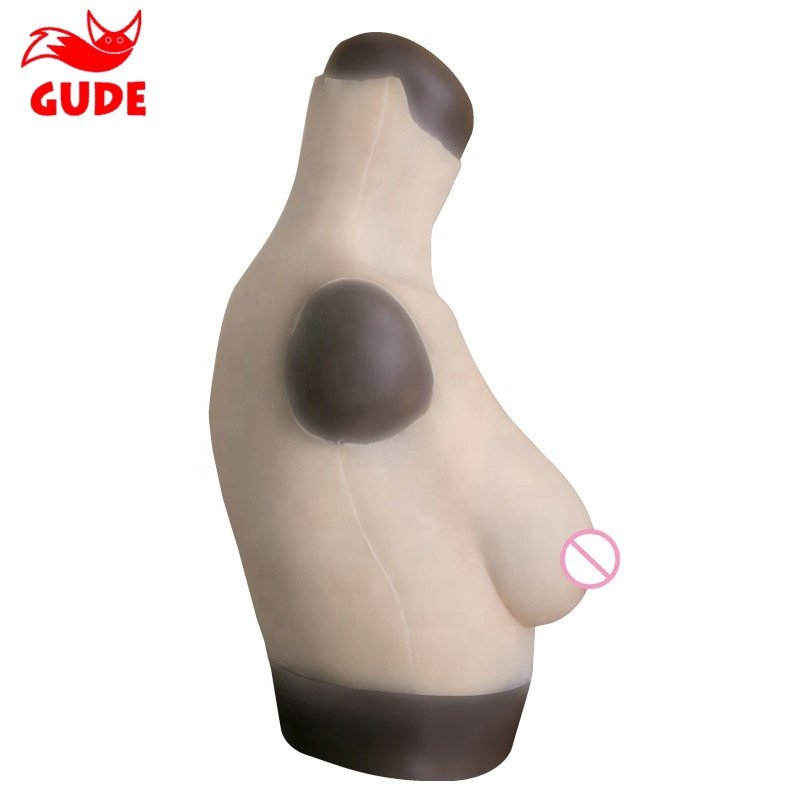 M size B cup Half Body Trandsgender Tit Crossdresser Breast Plate Breast Form Boobs, Liquid silicone boobs for man cross dresser