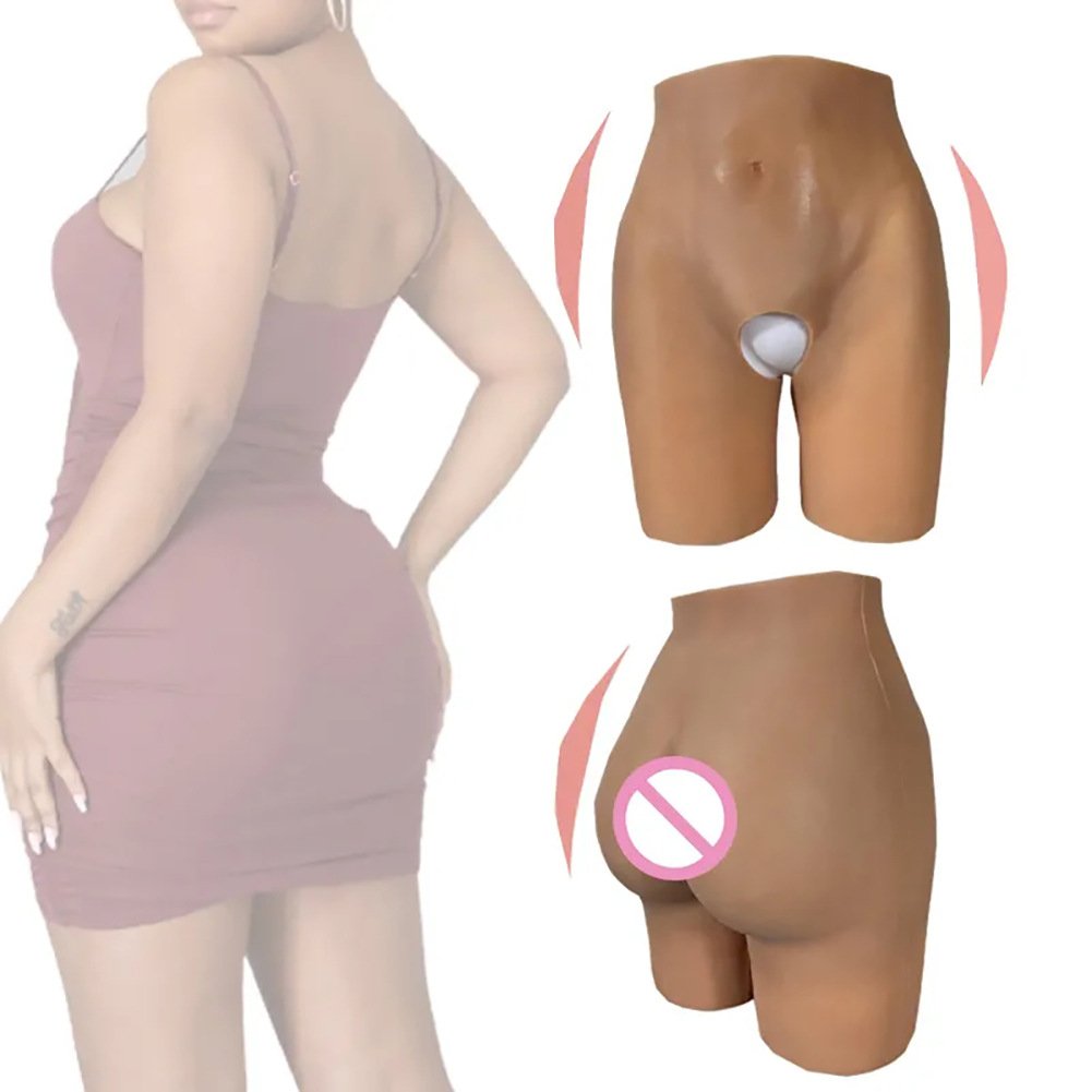 High Quality Silicone Buttocks Crossdresser Fake Vagina Panty For Drag Queen Hip Buttock Shaping Pants For Transgenders