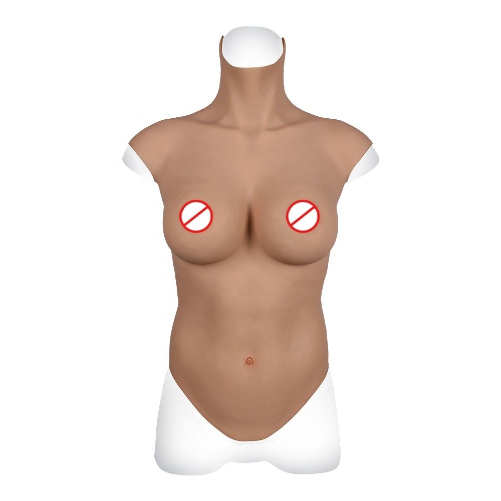 Half Body Silicone Breast Forms Breastplates Fake Breasts for Crossdressers Silicone Filled Breast Plate for Drag Queen
