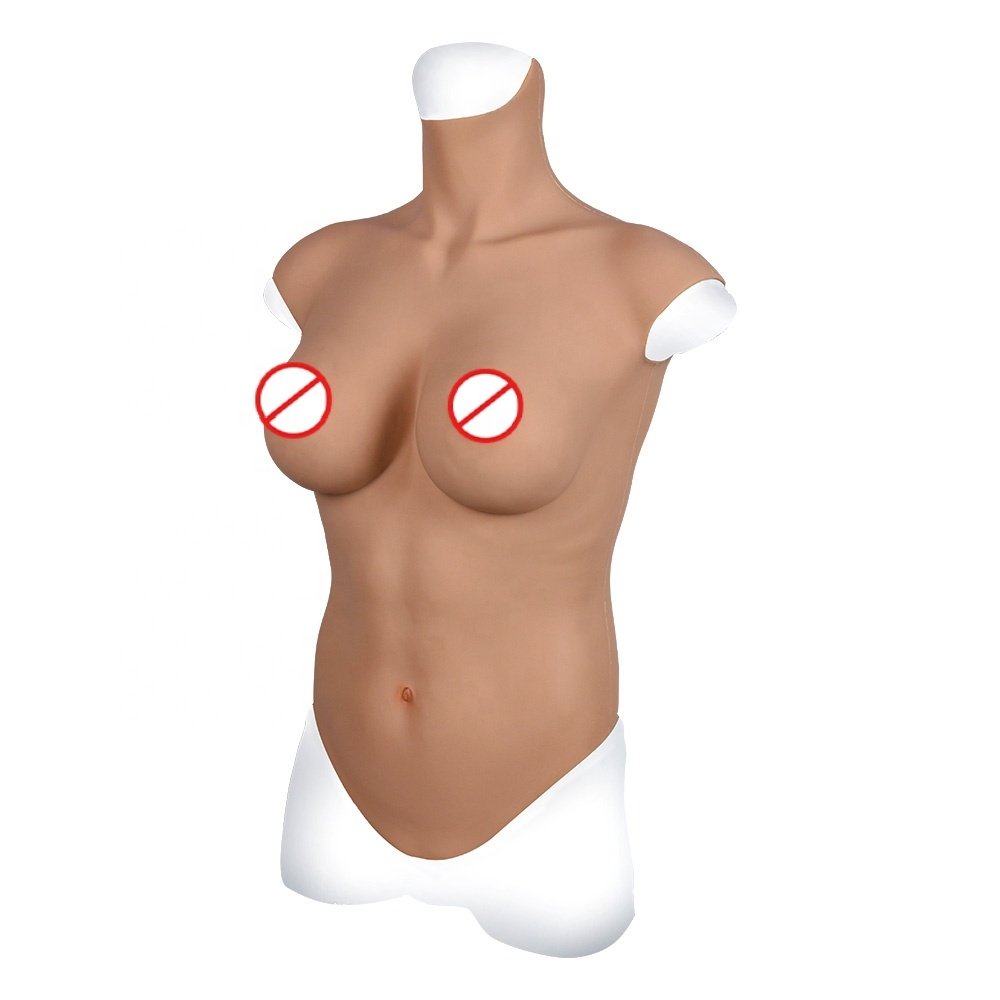 Half Body Silicone Breast Forms Breastplates Fake Breasts for Crossdressers Silicone Filled Breast Plate for Drag Queen