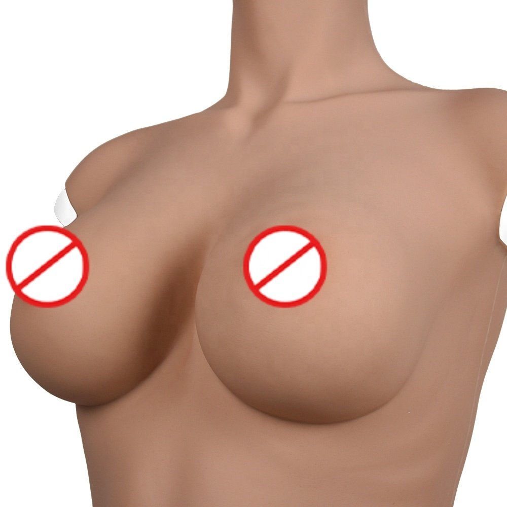 Half Body Silicone Breast Forms Breastplates Fake Breasts for Crossdressers Silicone Filled Breast Plate for Drag Queen