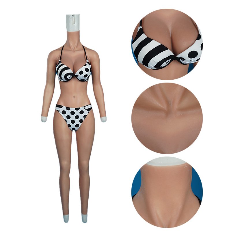 Eta Crossdresser Body Suit Male To Female With Vagina Full Bodysuit With C D Cup Fake Boobs Silicone Female Bodysuit Sissy