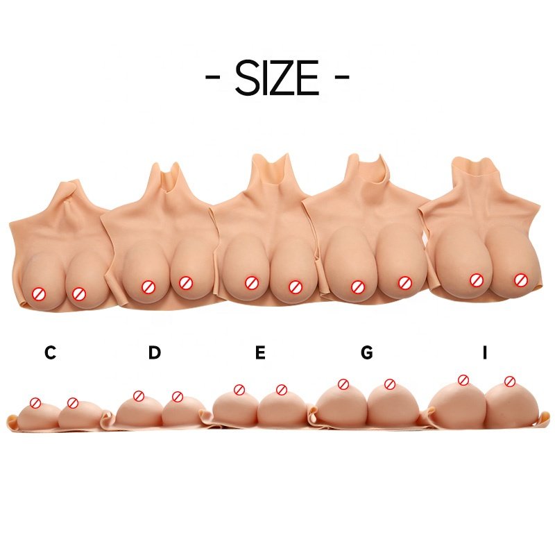 Sexy Silicone Big Fake Boobs Crossdressers Artificial G Cup Sissy Female Silicone Breastplate Falsos Breast Form