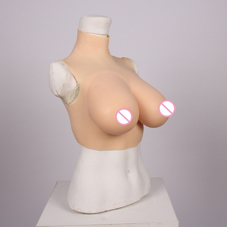 B04 US Warehouse E Cup Male False Boobs Cosplay Artificial Simulation Super Large One Piece Breast Silicone