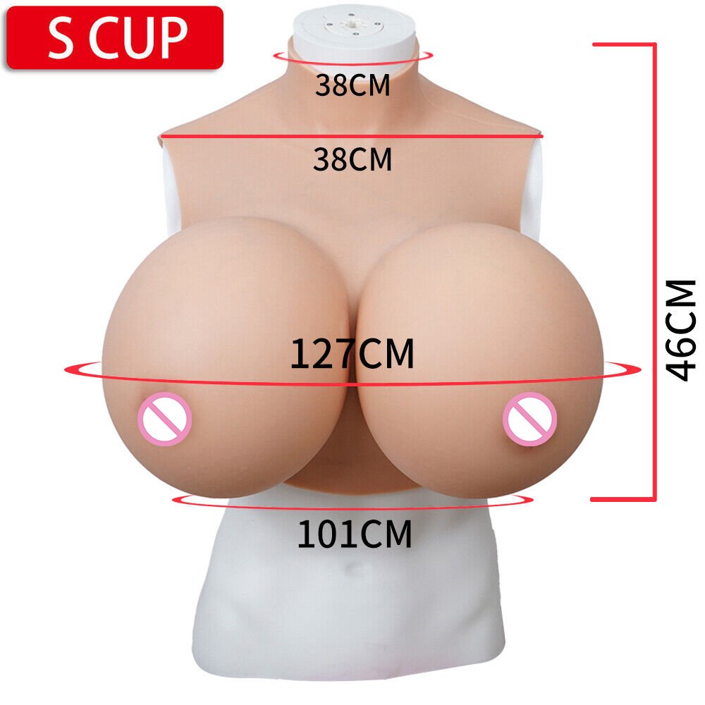 Inflatable S Cup Oversize plus Realistic Silicone Breast Forms Fake Boobs For Drag Queen Shemale Crossdresser Transgender