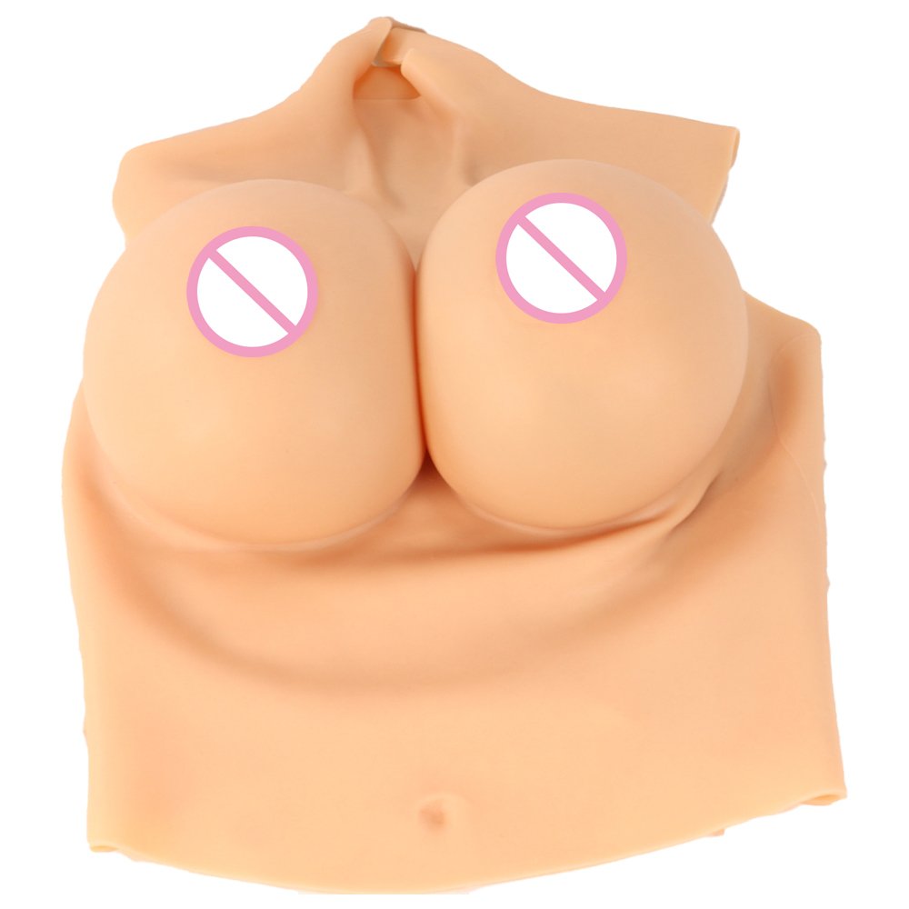 High Collar Huge Breast Silica Gel K Cup Silicone Breast Forms Breastplate Fake Boobs For Transgender DragQueen Crossdressers