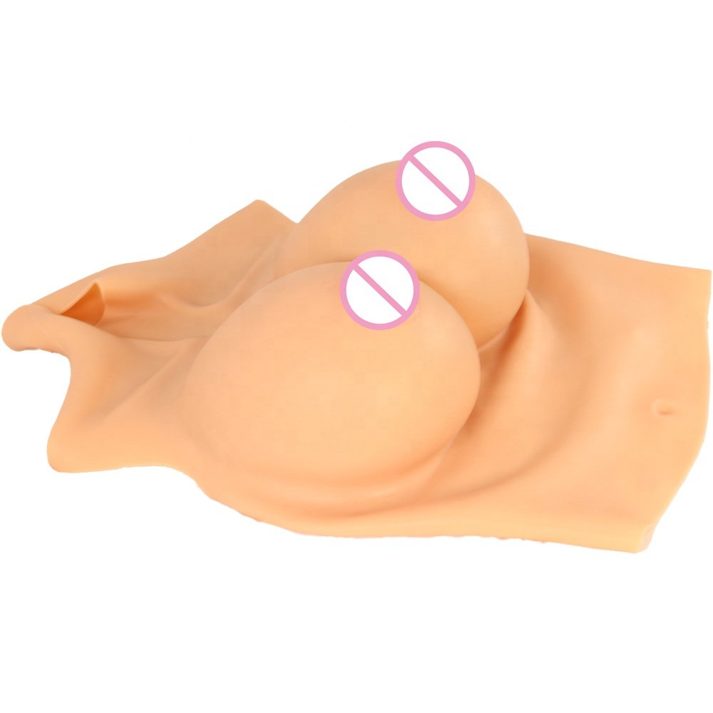 High Collar Huge Breast Silica Gel K Cup Silicone Breast Forms Breastplate Fake Boobs For Transgender DragQueen Crossdressers