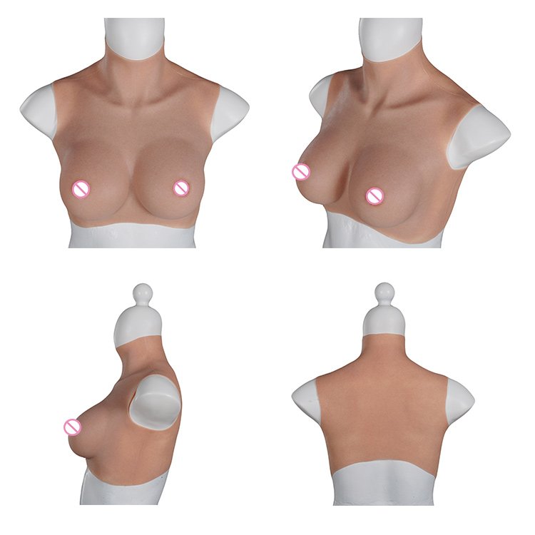 URCHOICE New Realistic Silicone Breast Plate Forms Artificial Tits Fake Boobs Drag Queen Shemale Transgender Cosplay Sissy