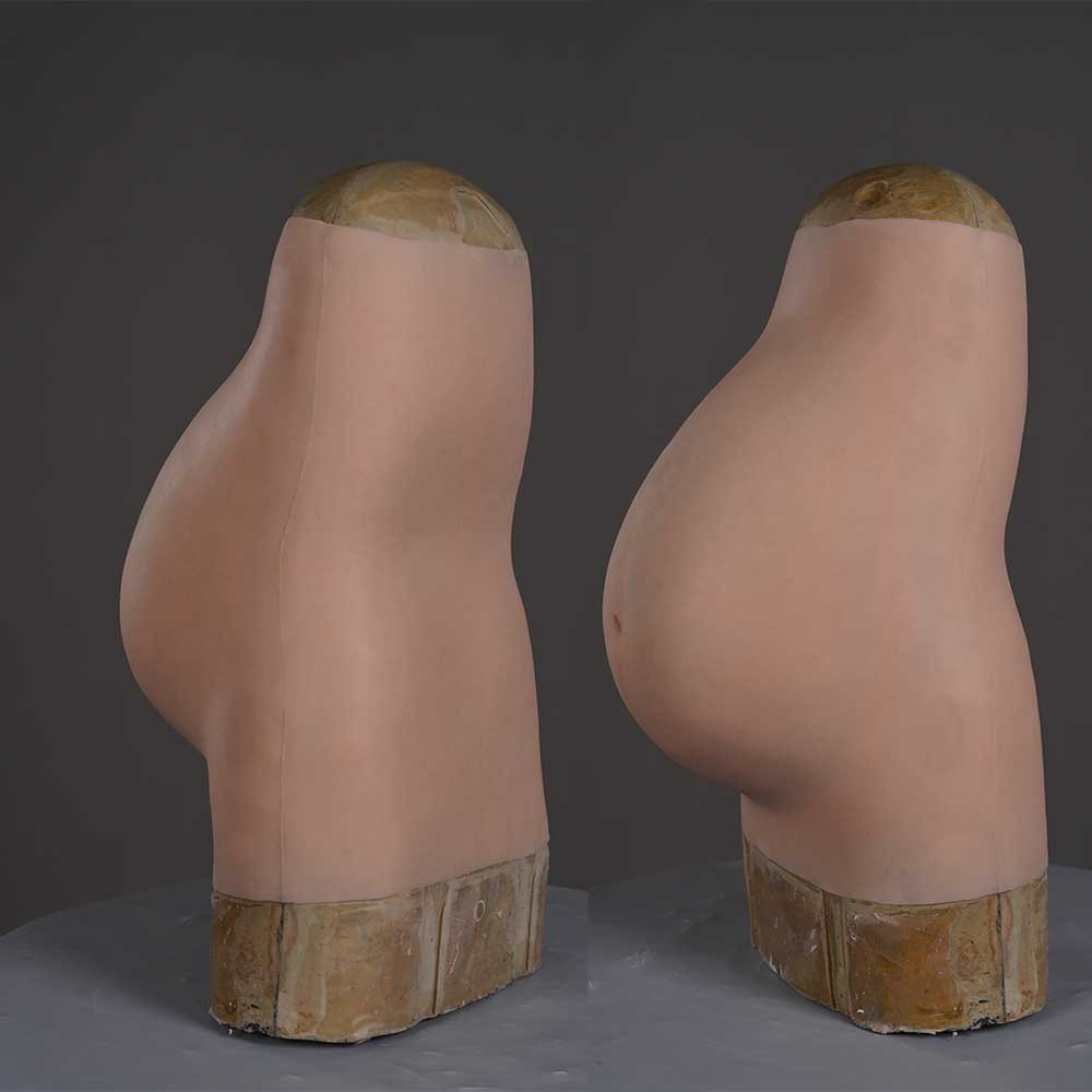 URCHOICE 2000g Fake Pregnancy belly Unisex prosthesis props 9 months Silicone Simulation Pregnant belly Crossdresser cosplay