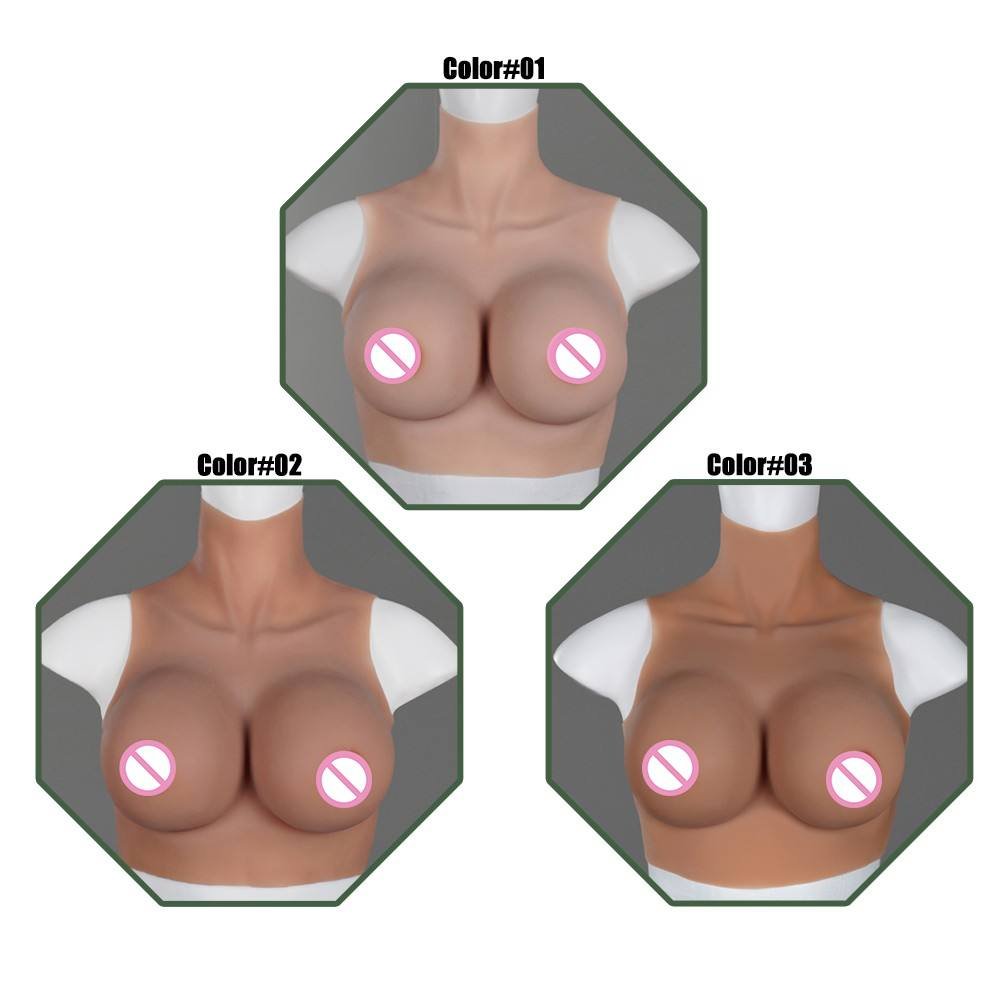URCHOICE Realistic Fake Boobs Silicon Breast Forms Woman Chest Tits Enhancer Crossdresser Shemale Transgender Cosplayer