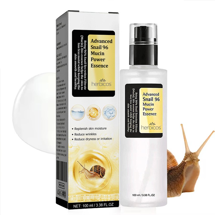 Herbicos Factory Price Advanced Snail 92 96 Mucin Power Essence 100ml Face Anti-Aging Skin Care Snail Essence