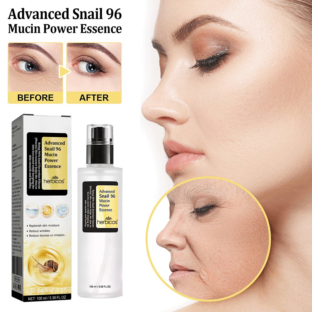 Herbicos Factory Price Advanced Snail 92 96 Mucin Power Essence 100ml Face Anti-Aging Skin Care Snail Essence