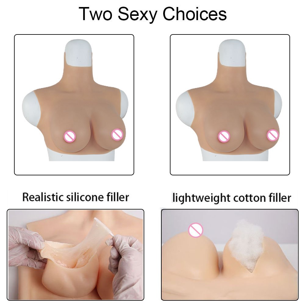 Silicone Bodysuit Breast Forms Fake Boobs Realistic Vagina pussy Hips Up Panties Suit for Shemale Crossdresser