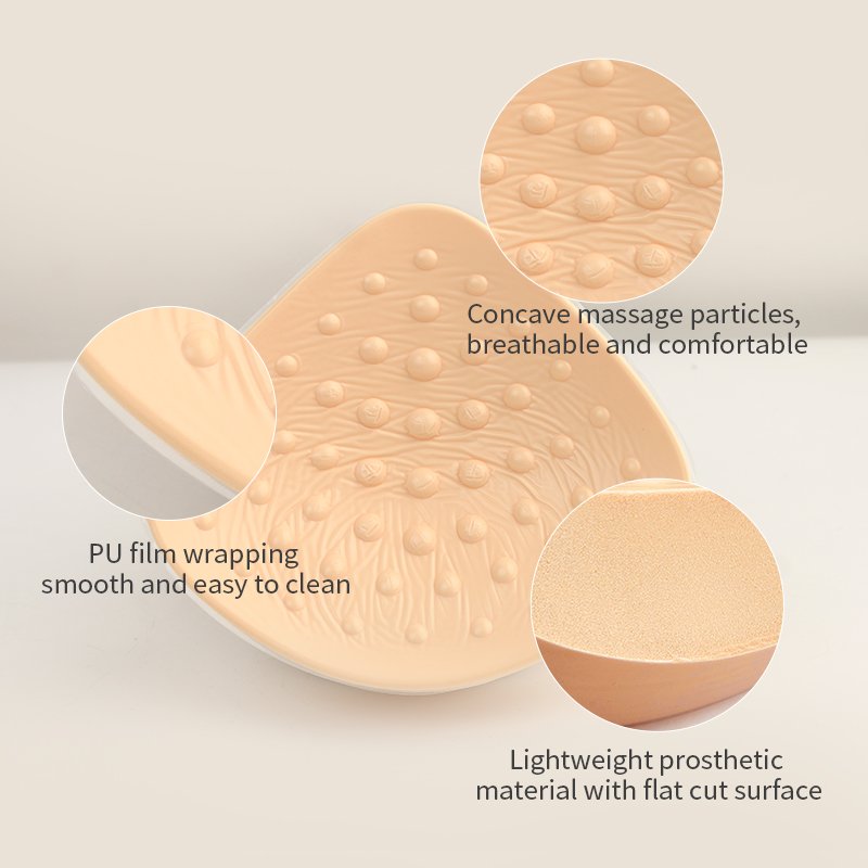 Silicone Breast Form Mastectomy Prosthesis Breast Triangle Shape Lightweight Bra Pad Enhancer