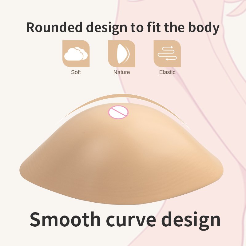 Silicone Breast Form Mastectomy Prosthesis Breast Triangle Shape Lightweight Bra Pad Enhancer