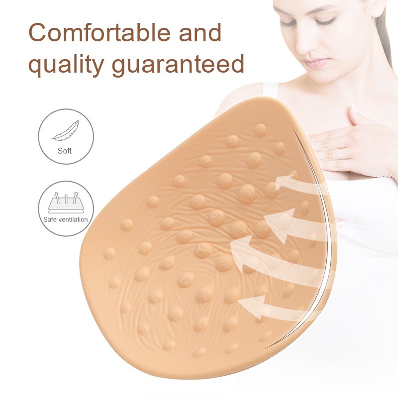 Silicone Breast Form Mastectomy Prosthesis Breast Triangle Shape Lightweight Bra Pad Enhancer