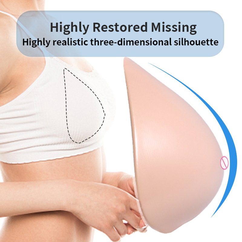 3D Pearl Nano Temperature Controlled Prosthetic Breast Form Safe Light Weight Silicone Breast Form Triangle Prosthesis Bra Pad