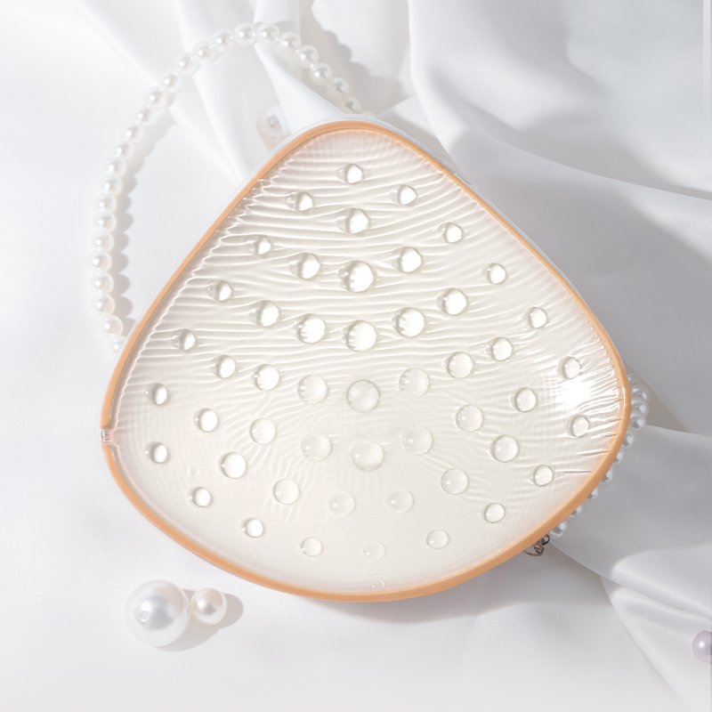 3D Pearl Nano Temperature Controlled Prosthetic Breast Form Safe Light Weight Silicone Breast Form Triangle Prosthesis Bra Pad