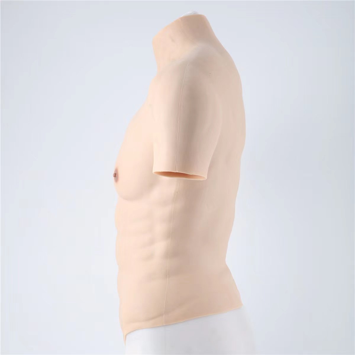 Factory Supply Silicone Breast form Muscle Suit with arm Realistic Abdominal Muscle Fake Chest for Cosplay
